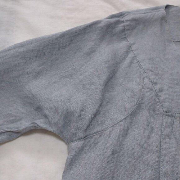 Fog Linen inen V-Neck Gathered Blouse - Picture 5 of 7